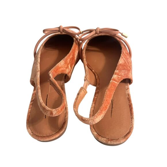 NEW Intentionally Blank Velvet Slingback Pointed Flats •10• Pink Rust Orange - Picture 8 of 12